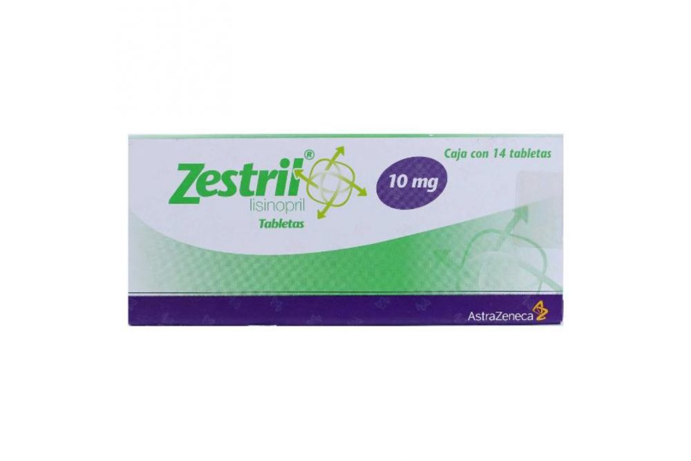 Zestril 10 mg Caja Con 14 Tabletas