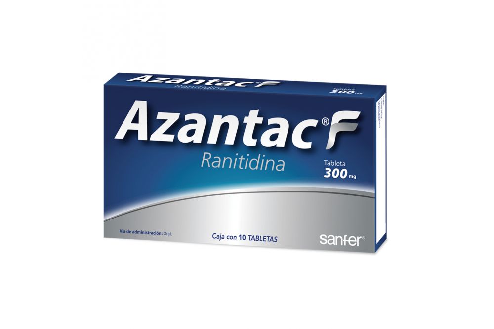 Azantac 300 mg Caja Con 10 Tabletas