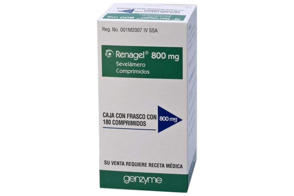 Renagel 800 mg Con 180 Comprimidos