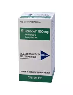 Renagel® 800 mg (Sevelámero) - Frasco con 180 Comprimidos - Genzyme