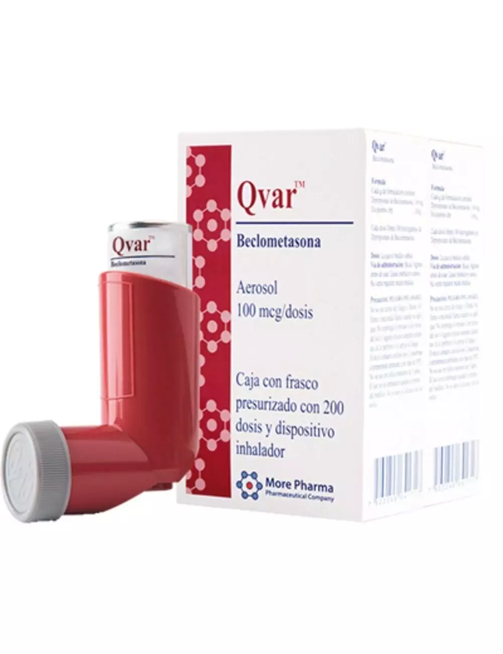 Qvar 100 Mcg Aerosol Para Inhalación Con 2 Cajas de 200 Dosis Cada Una