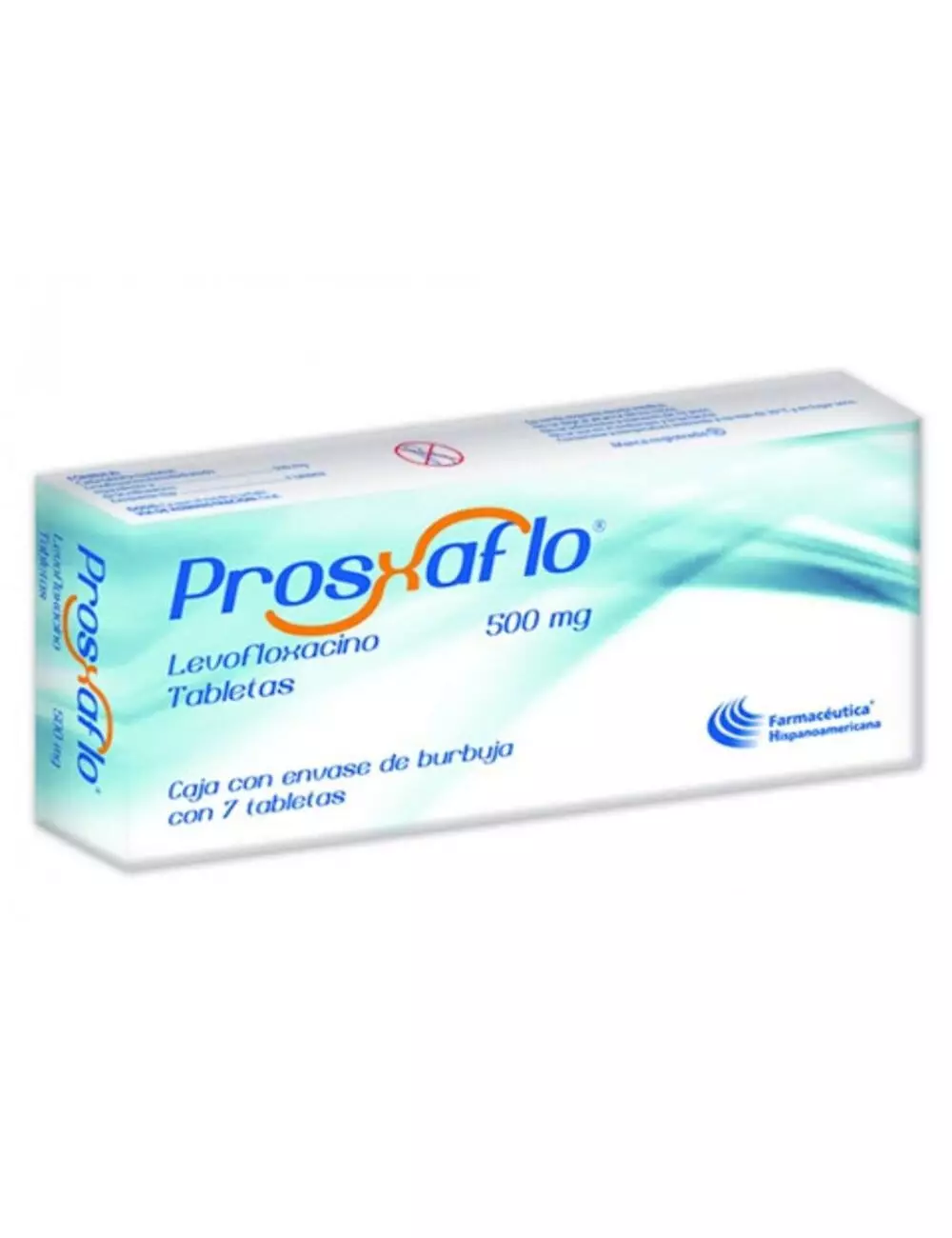 Prosxaflo Levofloxacino 500 mg Caja Con 7 Tabletas - RX2