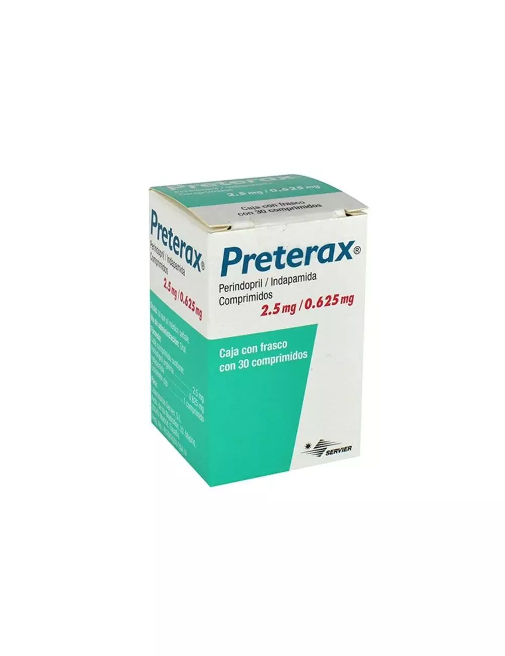 Preterax 2.5 mg /0.625 mg Caja Con Frasco Con 30 Comprimidos