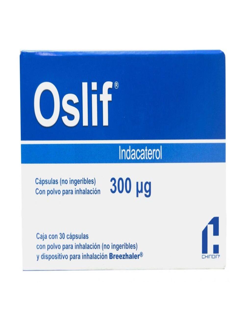 Oslif 300 mcg Caja Con 30 Cápsulas Con Polvo Y Dispositivo Para Inhalación