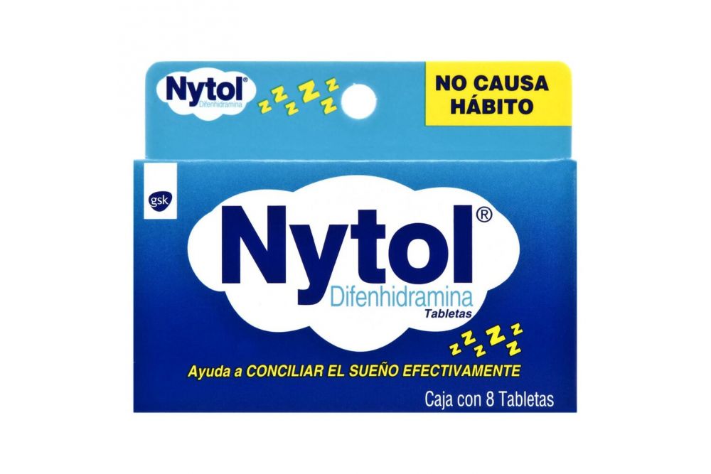 Nytol 50 mg Caja Con 8 Tabletas