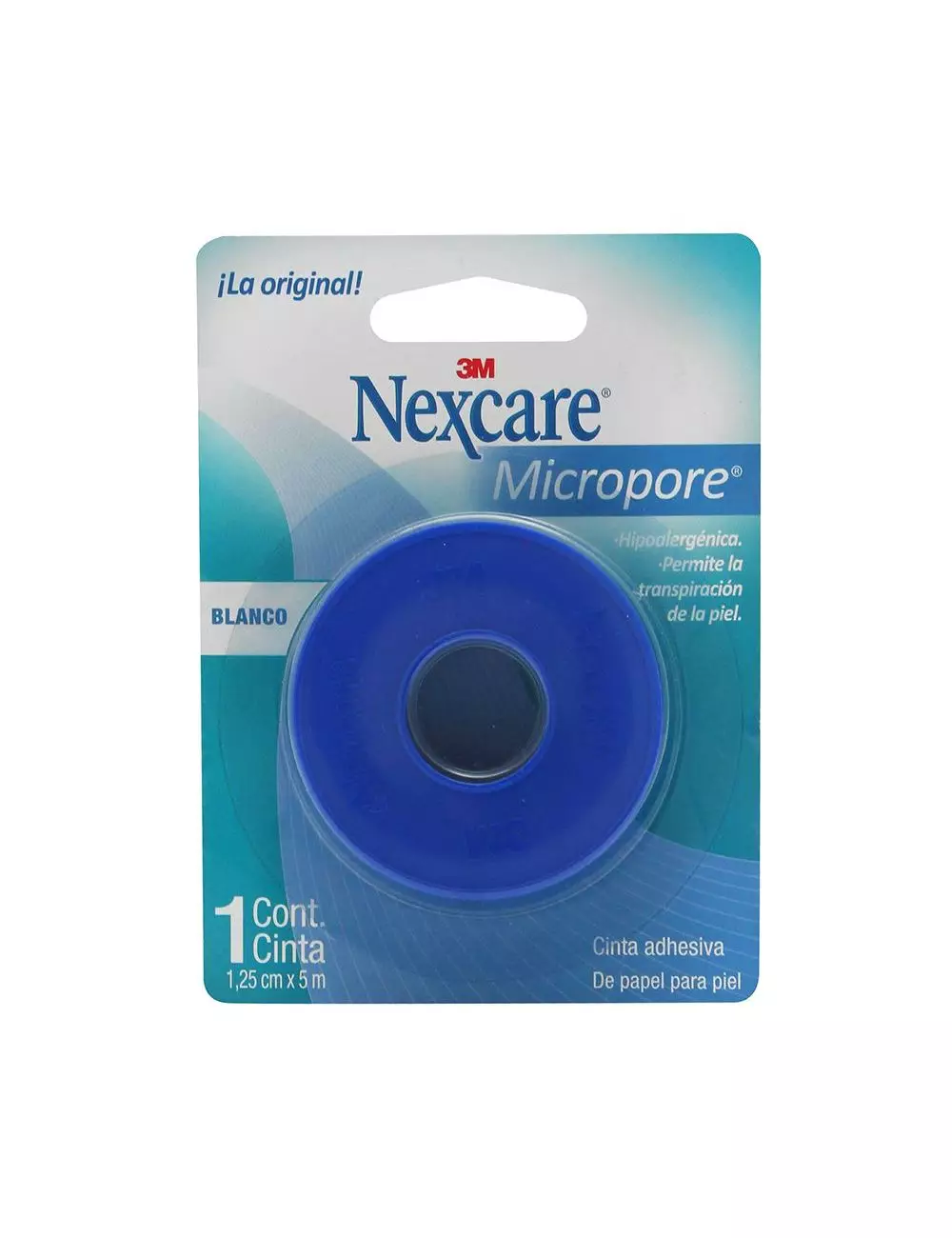 Cinta Micropore Nexcare 1.25cm x 5m Blanco Caja Con 1 Rollo