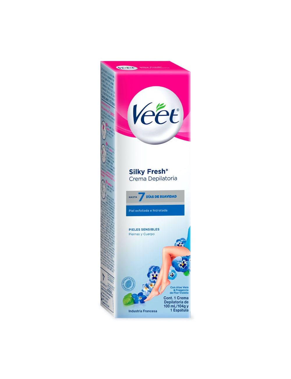 Crema Depilatoria Veet Piel Sensible Caja Con Tubo Con 100 mL
