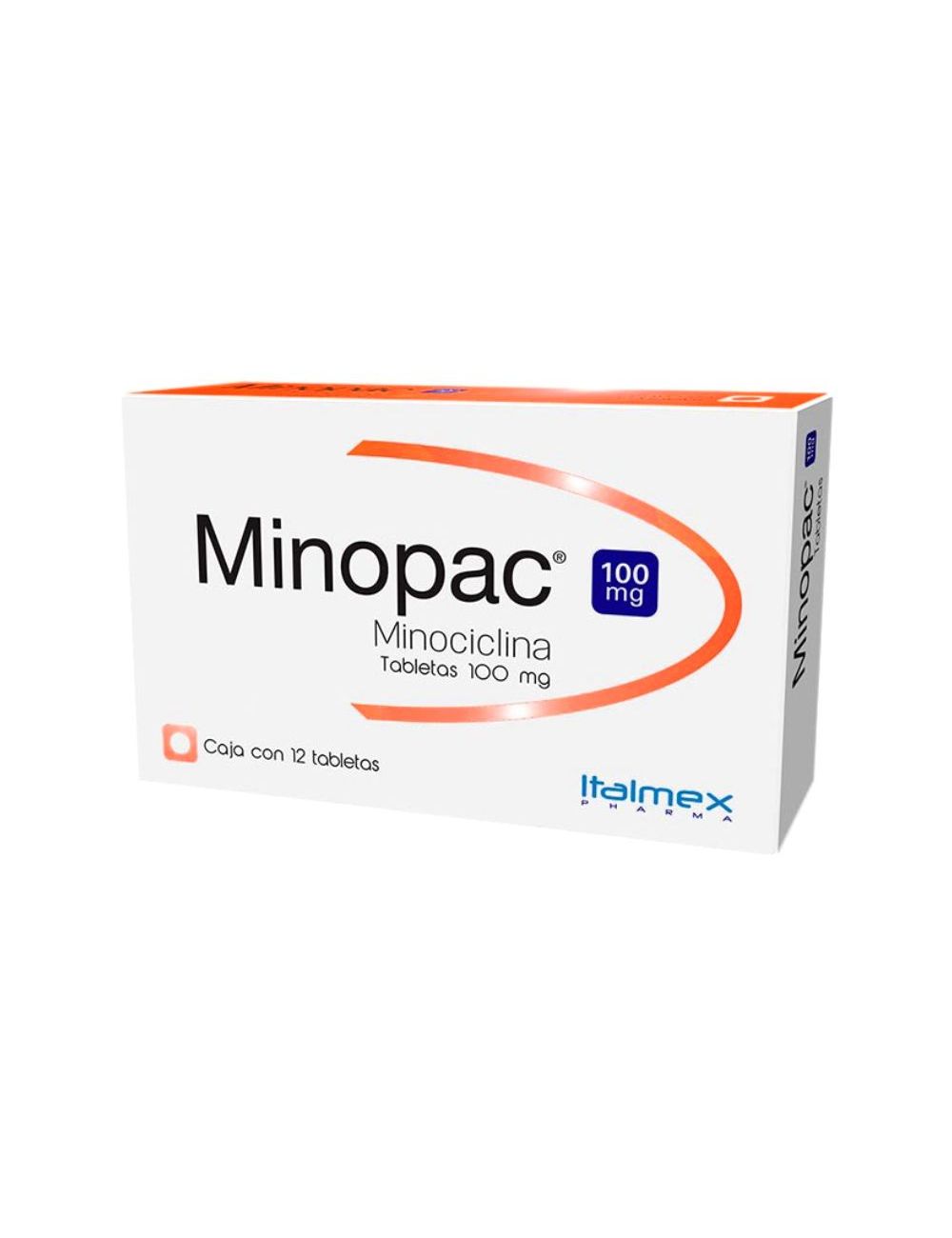 Minopac 100 mg Caja Con 12 Tabletas RX2 Minopac 100 mg Caja Con 12 Tabletas RX2