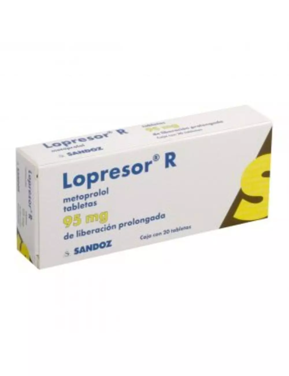 Lopresor R 95 mg Caja Con 20 Tabletas