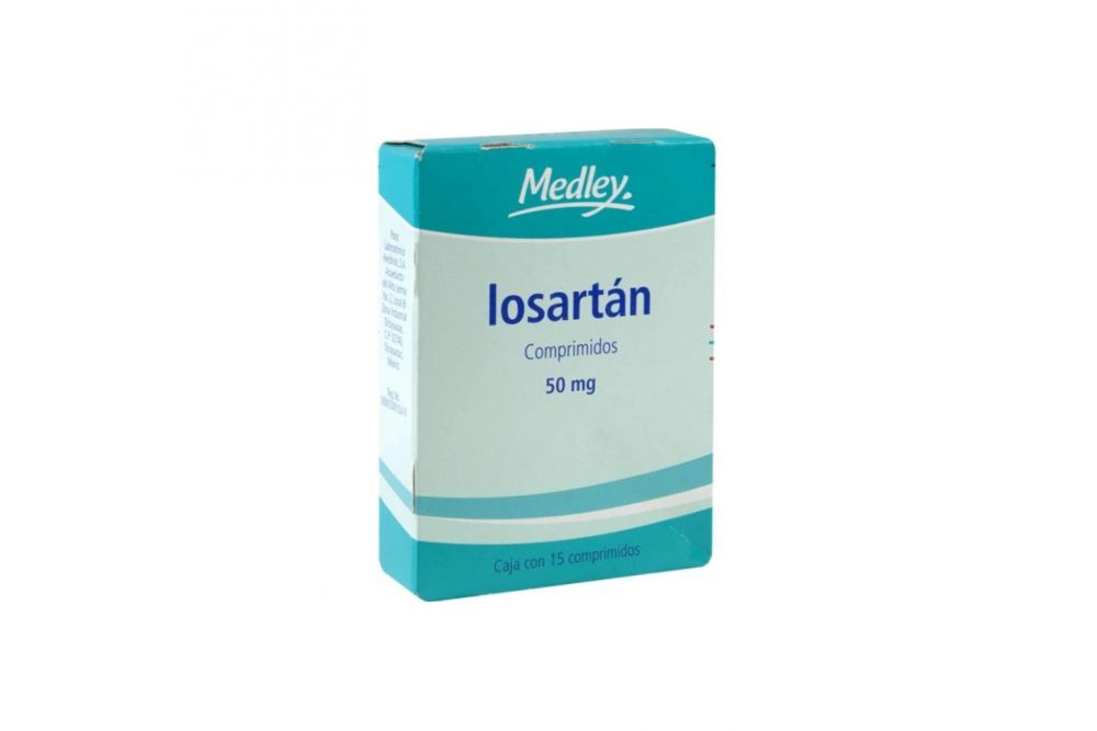 Losartan 50 mg Caja Con 15 Comprimidos