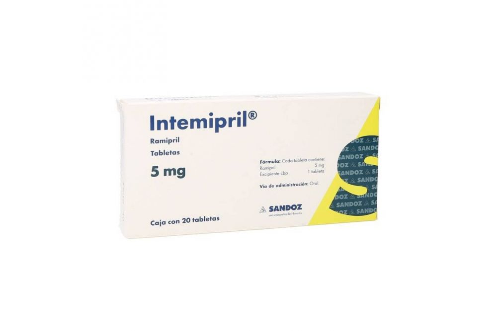 Intemipril 5 mg Caja Con 20 Tabletas