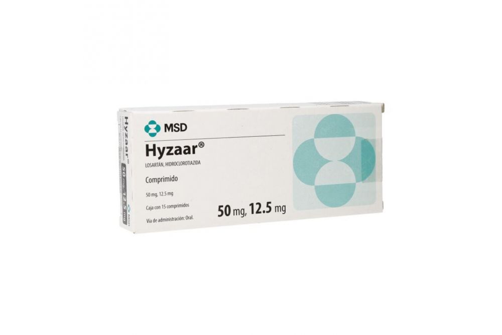 Hyzaar 50 mg / 12.5 mg Caja Con 15 Comprimidos