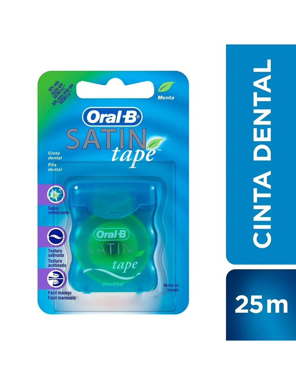 HILO DENTAL ORAL- B SATIN TAPE CAJA CON 25 METROS