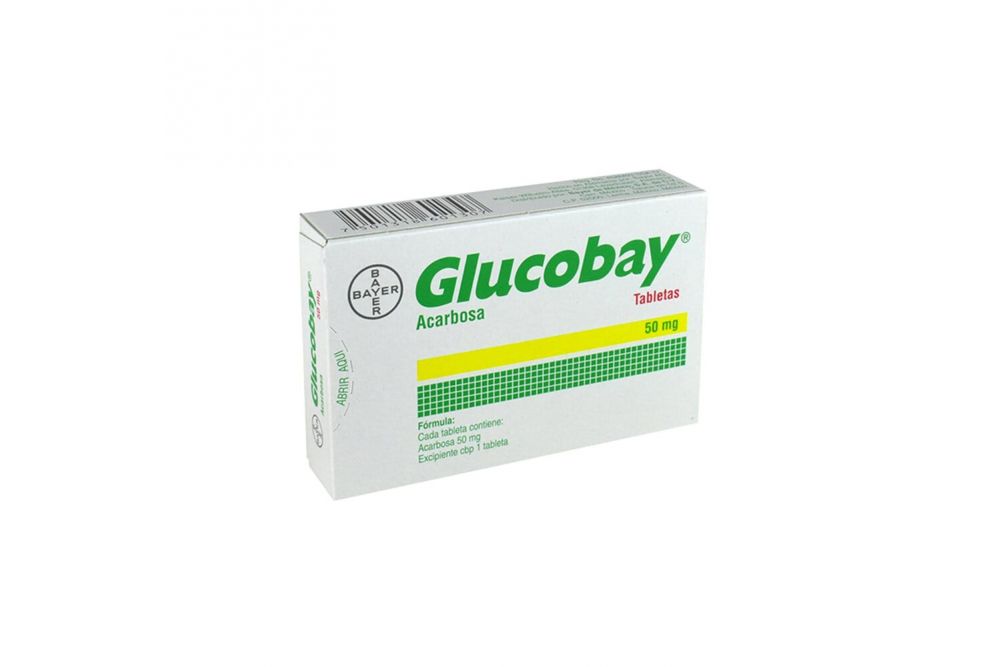 Glucobay 50 mg Caja Con 30 Tabletas