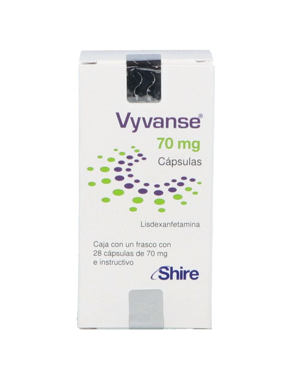 Precio Vyvanse 70 mg con 28 cápsulas Farmalisto MX
