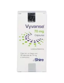 Vyvanse® 70 mg (Lisdexanfetamina) - 28 Cápsulas - Shire RX1