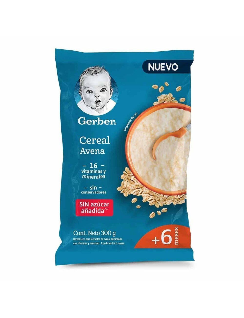 Gerber Cereal de Avena 1Era Etapa Bolsa Con 300 g