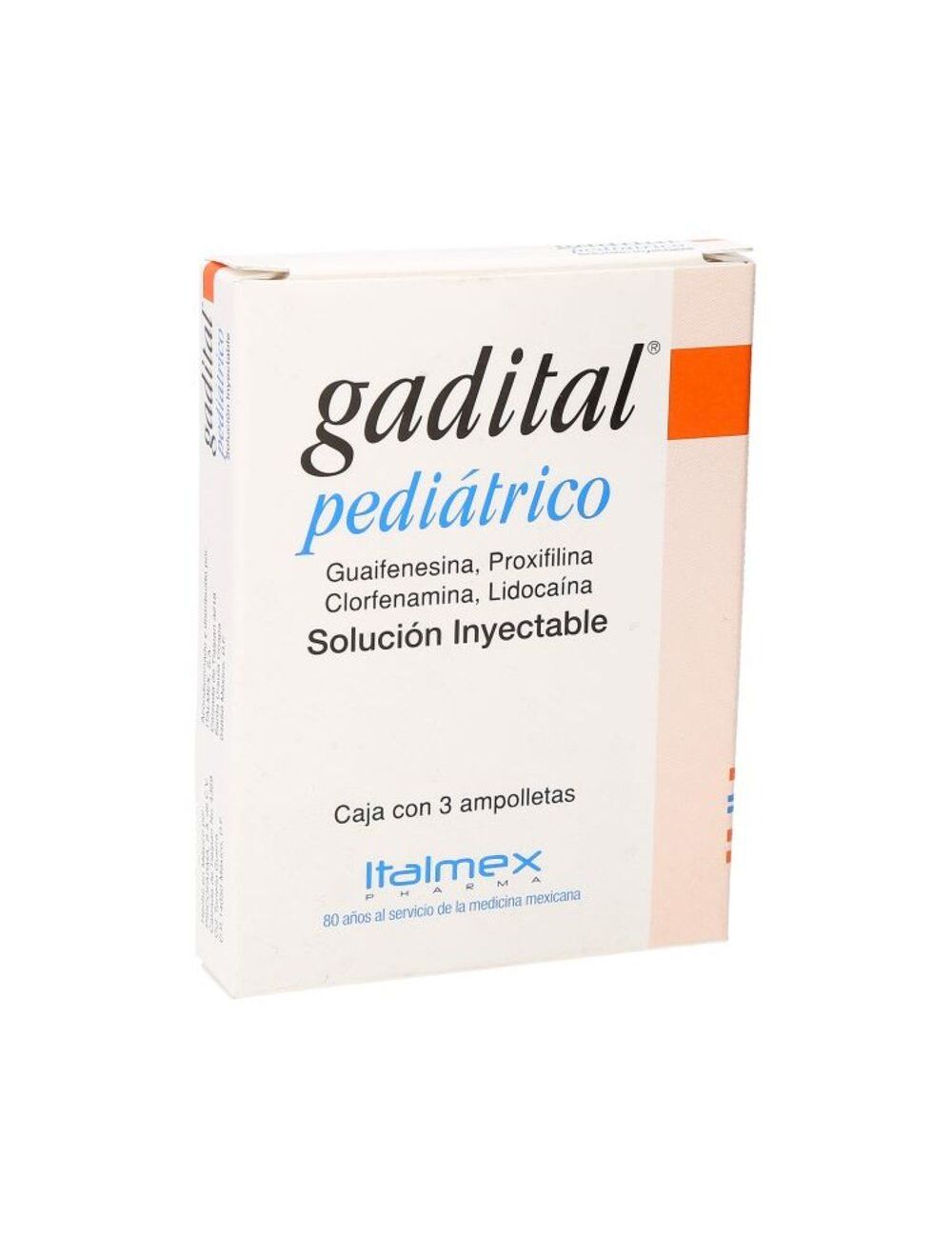 Gadital Pediátrico Solución Inyectable Caja Con 3 Ampolletas
