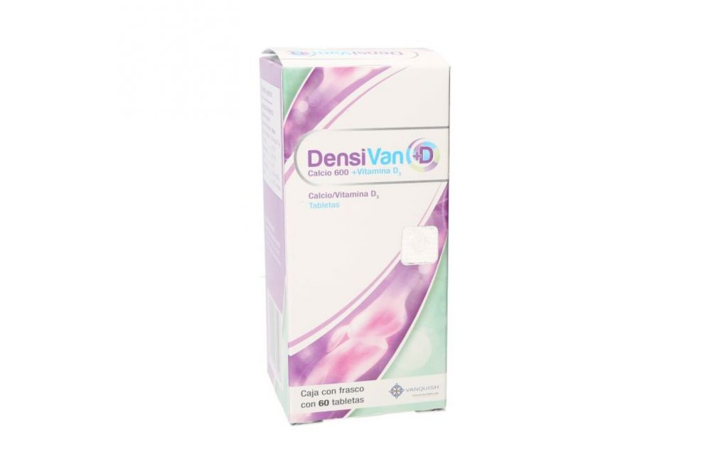 DensiVan Calcio 600 + Vitamina D3 Caja Con 60 Tabletas