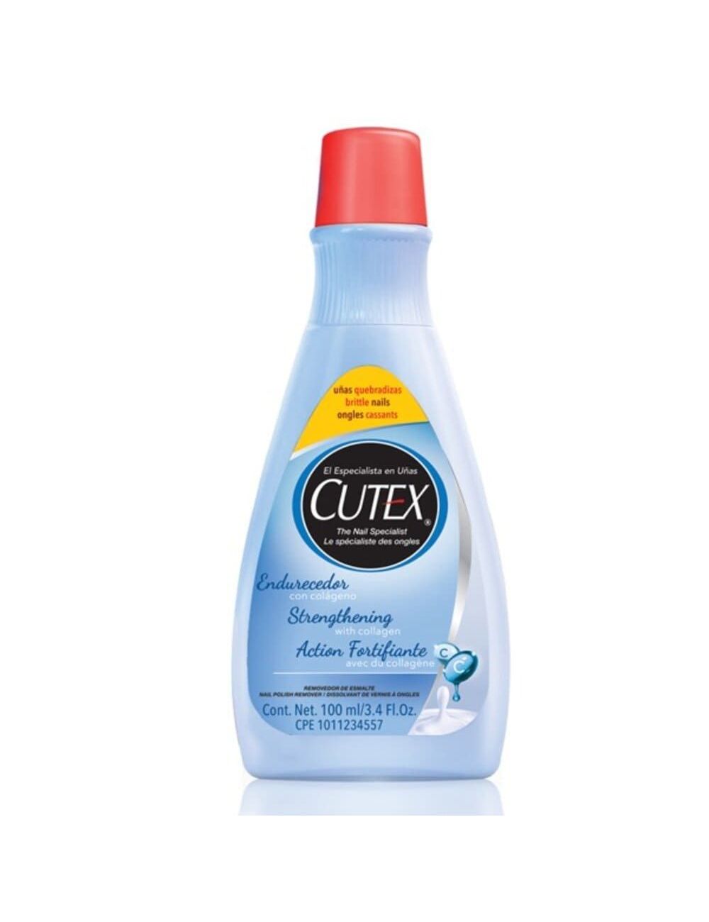 Cutex Endurecedor Quita Esmalte Botella Con 100 mL