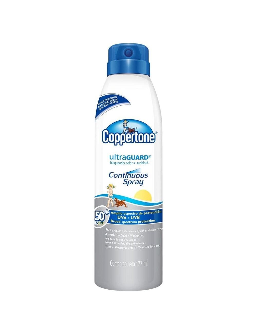 Coppertone Ultraguard FPS50 Frasco Spray Con 177 mL