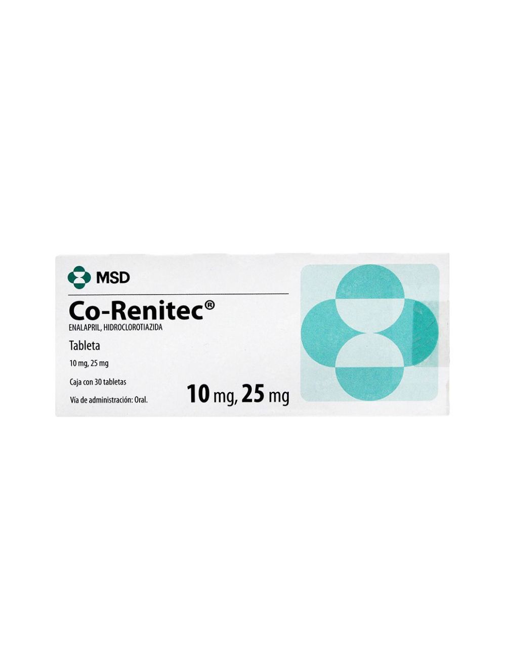 Co Renitec 10 mg/25 mg Caja con 30 Tabletas