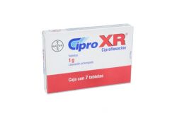 Cipro XR 1 g Caja con 7 Tabletas -RX2