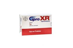 Cipro XR 1 g Caja Con 3 Tabletas -RX2