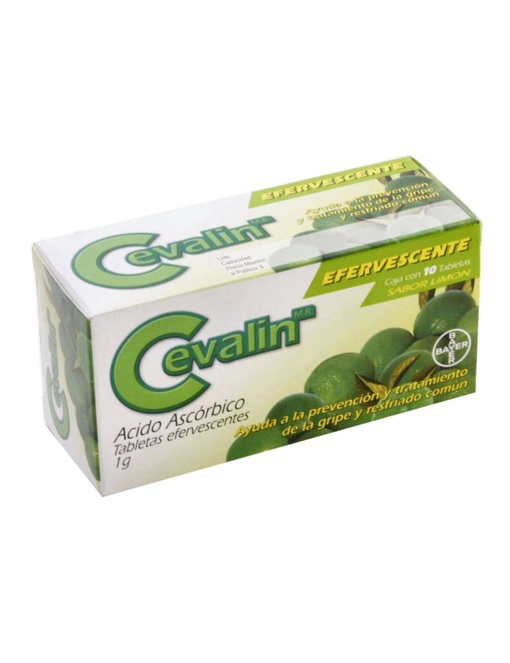 Cevalin Efervescente 1g Caja Con 10 Tabletas Efervescentes Sabor Limón Cevalin Efervescente 1g Caja Con 10 Tabletas Efervescentes Sabor Limón