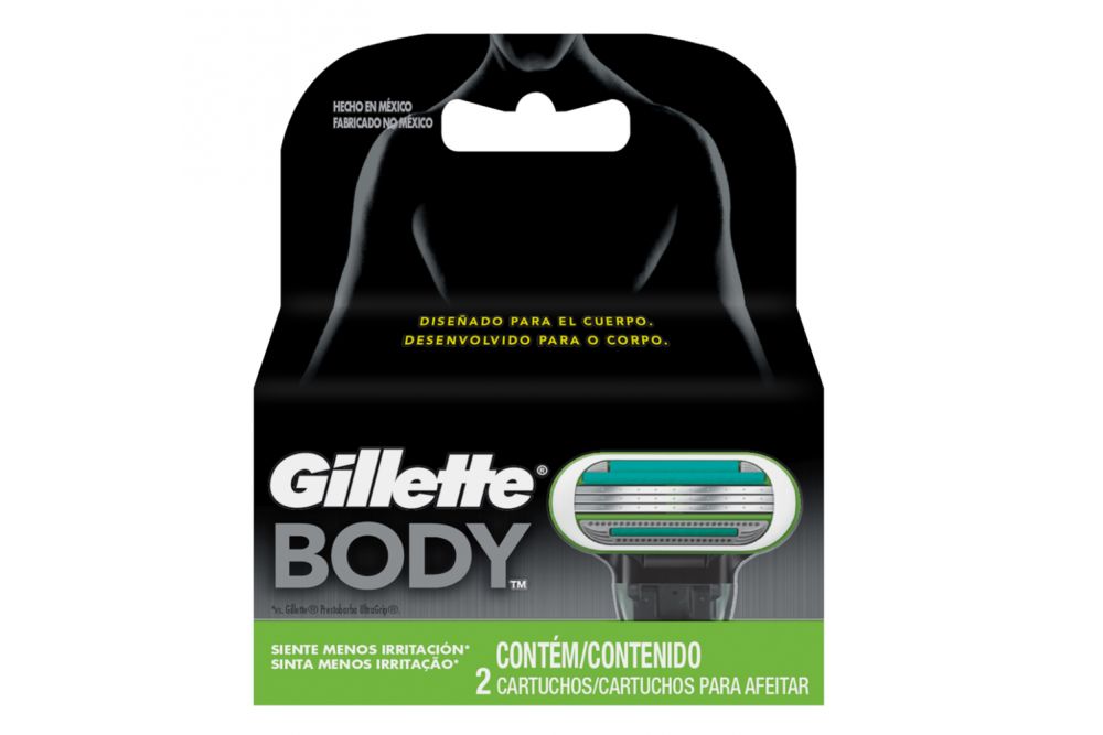 Cartuchos Para Afeitar Gillette Body Caja Con 2 Cartuchos