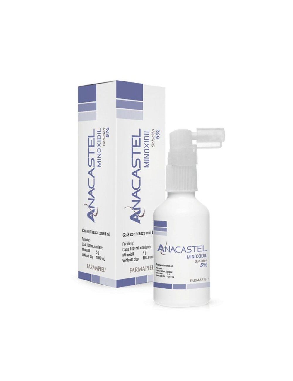 Anacastel Minoxidil Solución 5% Caja Con Frasco Con 60 mL