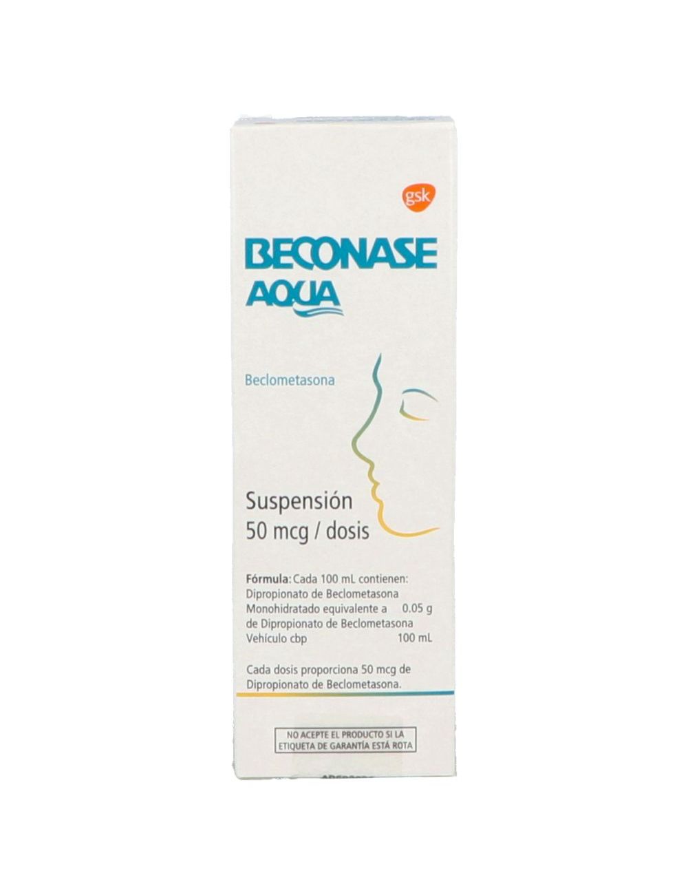 Beconase Aqua Suspensión 22 mL Caja Con Frasco Con 220 Dosis