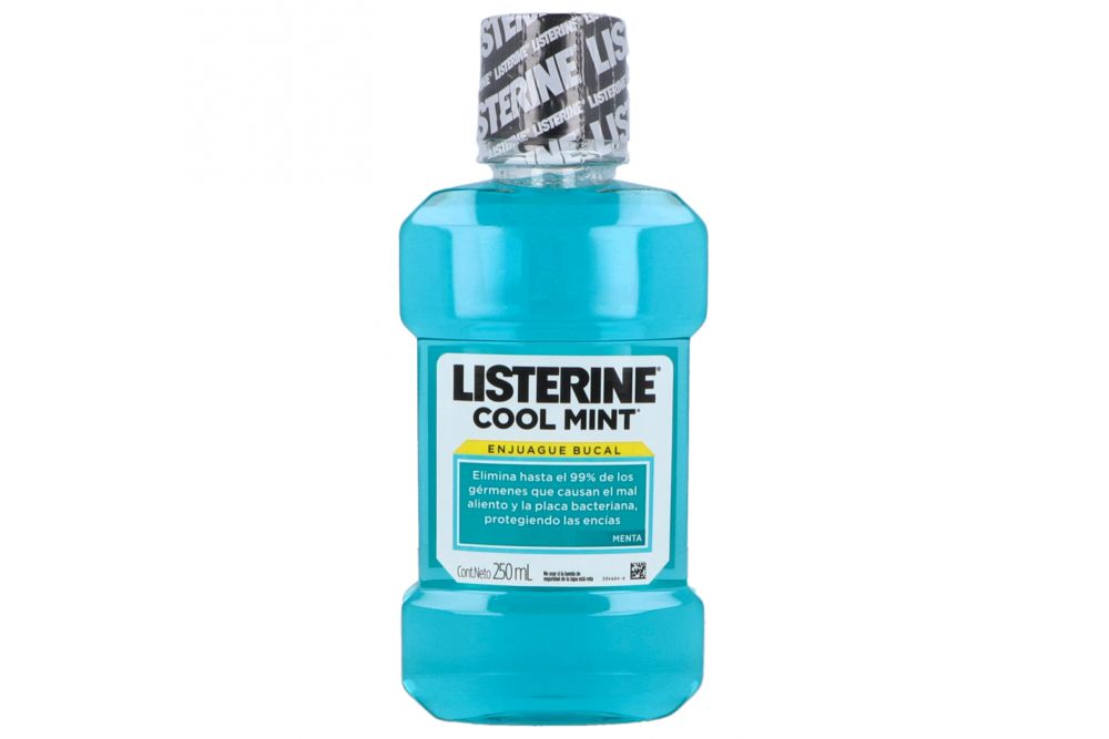 Listerine Cool Mint Antiséptio Bucal Botella Con 250 mL
