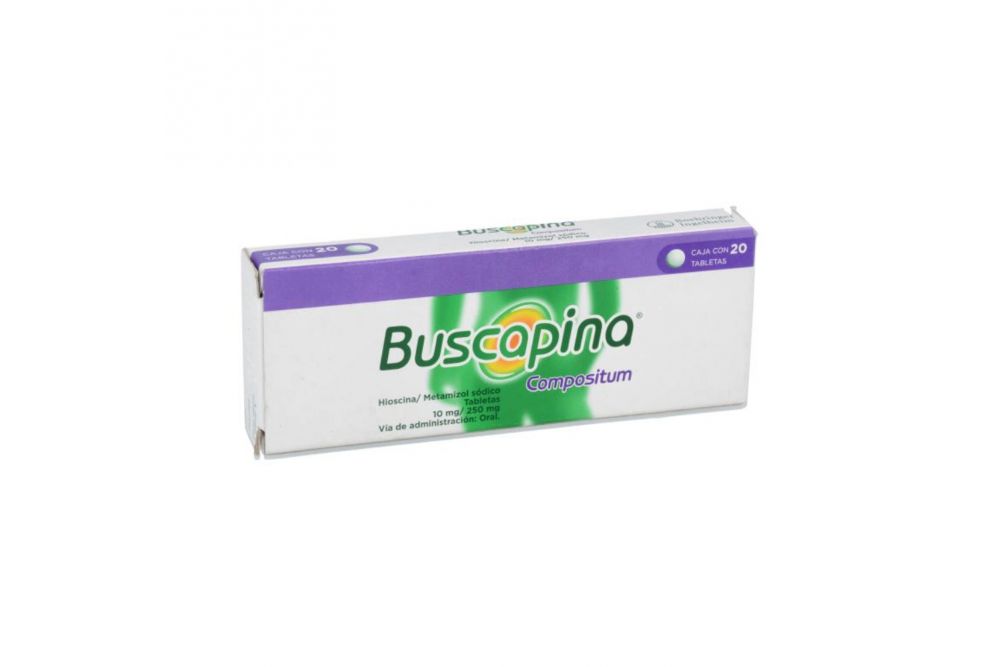 Buscapina Compositum 10 mg / 250 mg Caja Con 20 Tabletas