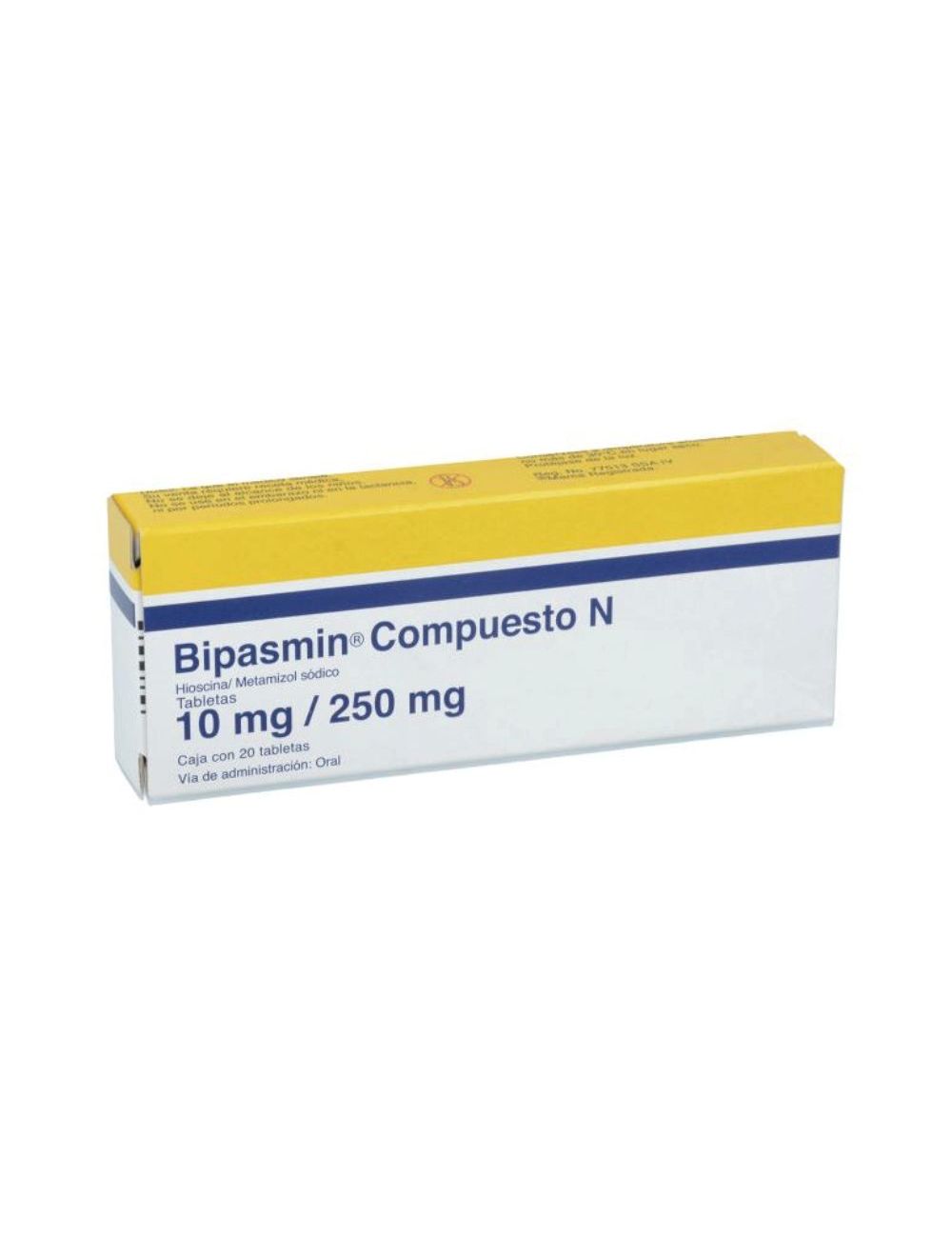Bipasmin Compuesto N 10mg/250mg Caja Con 20 Tabletas Bipasmin Compuesto N 10mg/250mg Caja Con 20 Tabletas