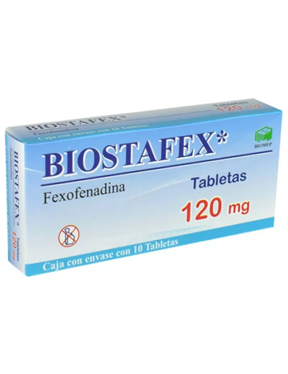 Biostafex 120 mg Caja Con 10 Tabletas