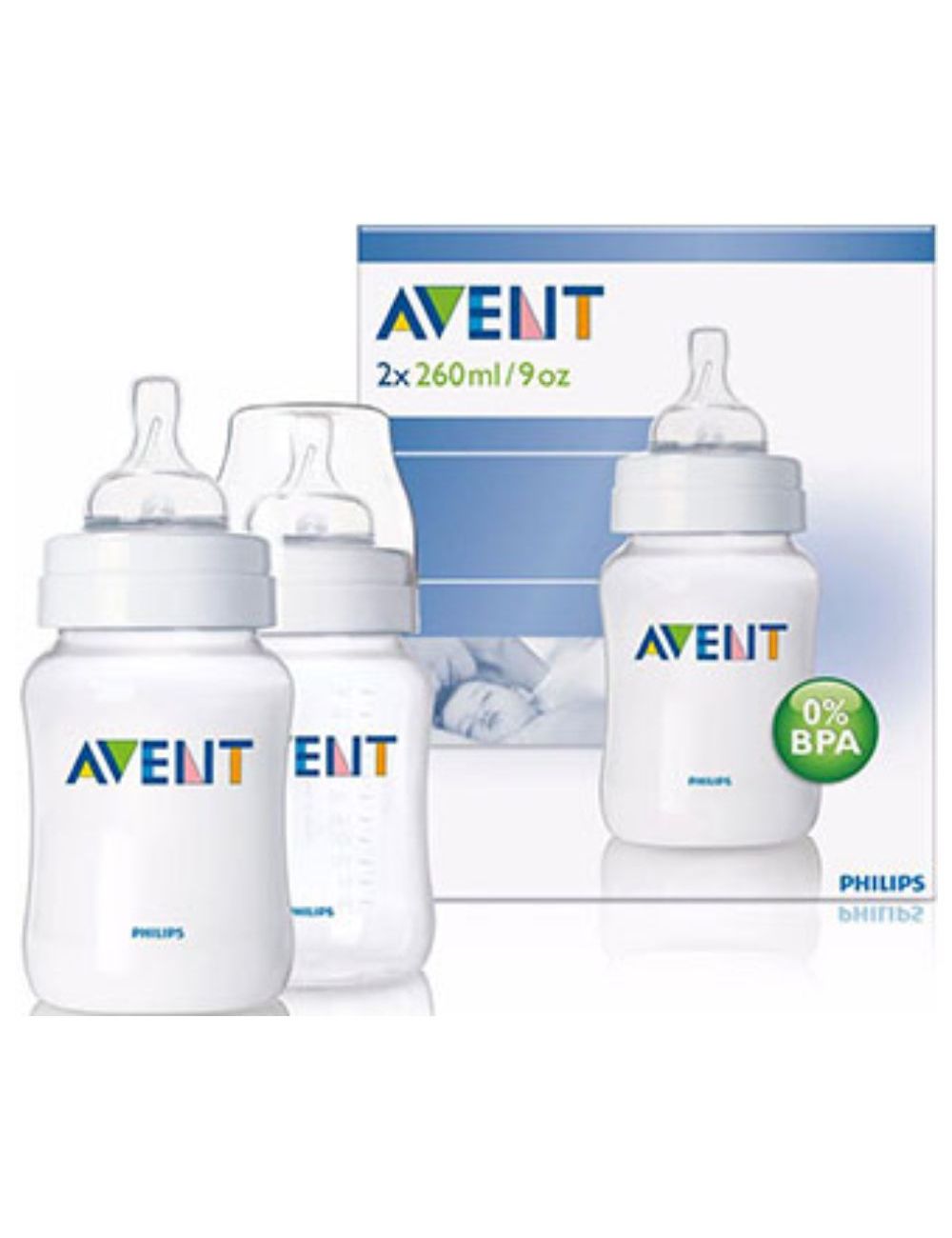 Biberón Avent 9 Oz 260 mL 2 Piezas