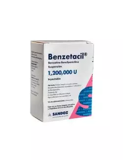 Benzetacil 1 200 000 U Caja Con Frasco Ámpula y Ampolleta Con 3 mL De Diluyente -RX2