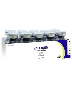 Valcidem® 500mg (Vancomicina) - 10 Frascos Ámpula - Pfizer- RX2