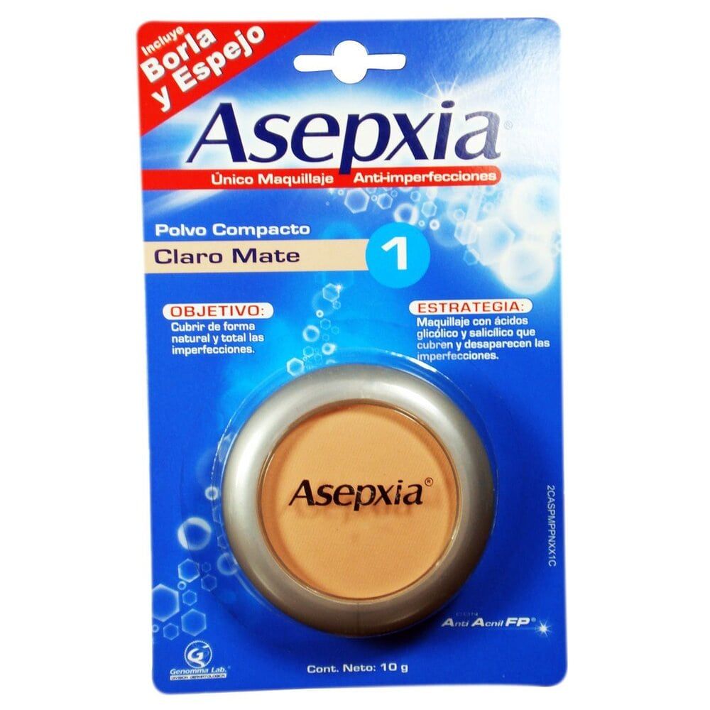 Comprar Asepxia Maquillaje Polvo Claro Mate Farmalisto México yDF