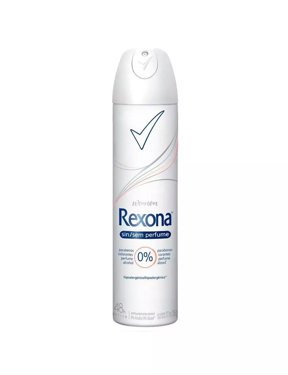 Antitranspirante Rexona Sin Perfume Aerosol Envase Con 150 mL