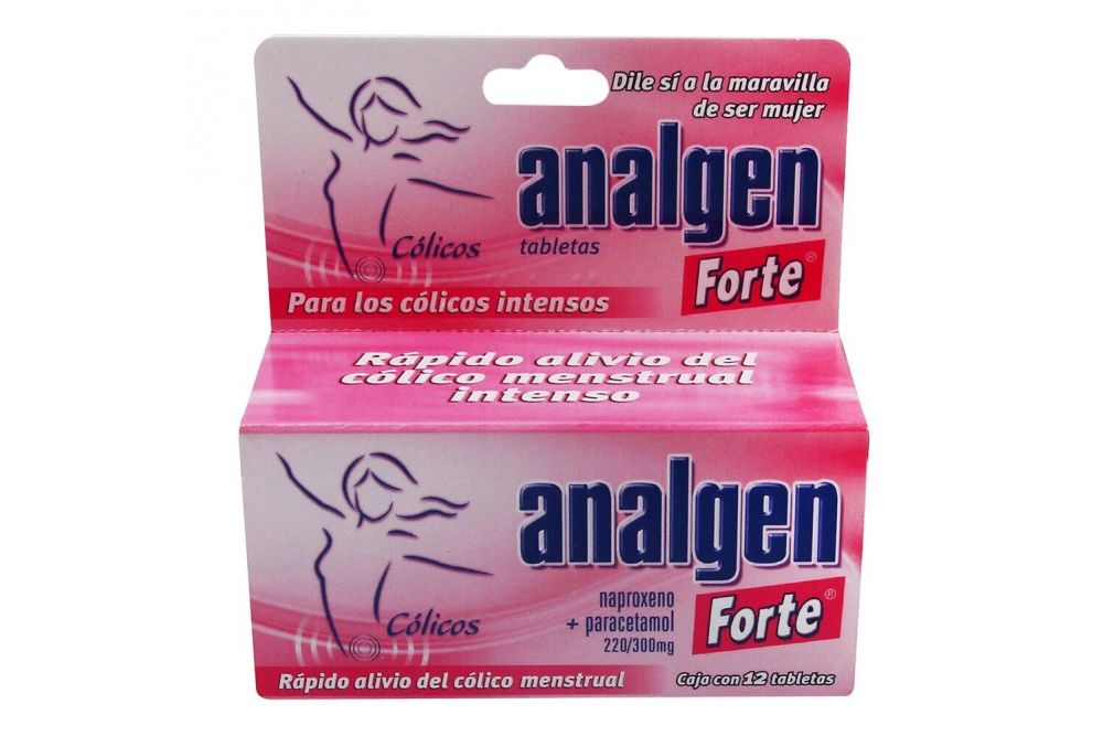 Analgen Forte Cólicos 220 mg / 300 mg Caja Con 12 Tabletas
