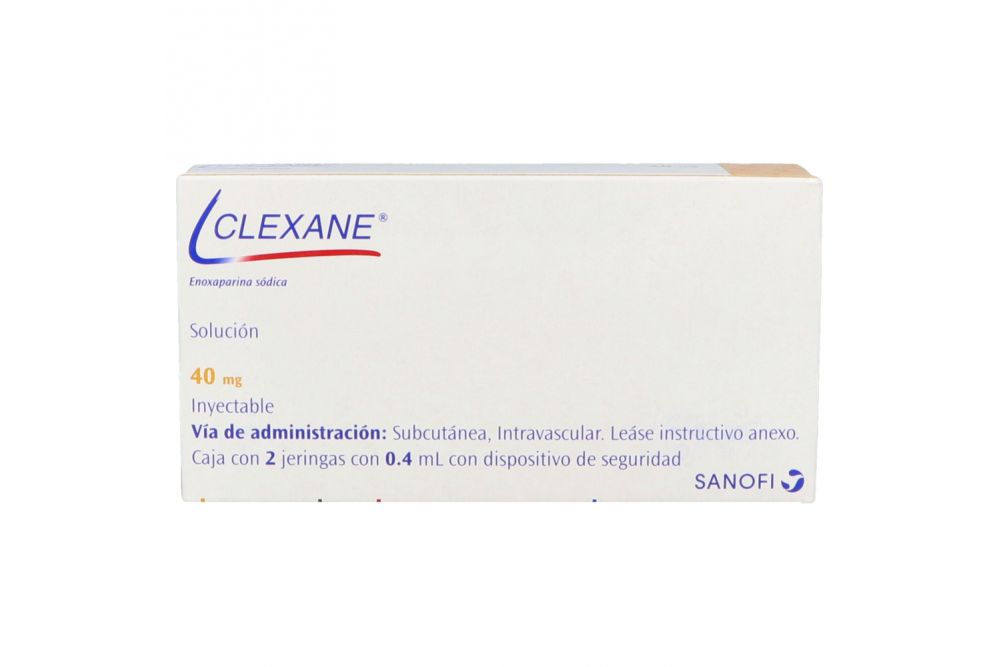 Clexane 40 mg Solución Caja Con 2 Jeringas Con 0.4 mL - RX