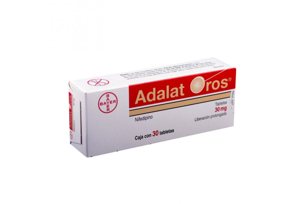 Adalat Oros 30 mg Caja Con 30 Tabletas