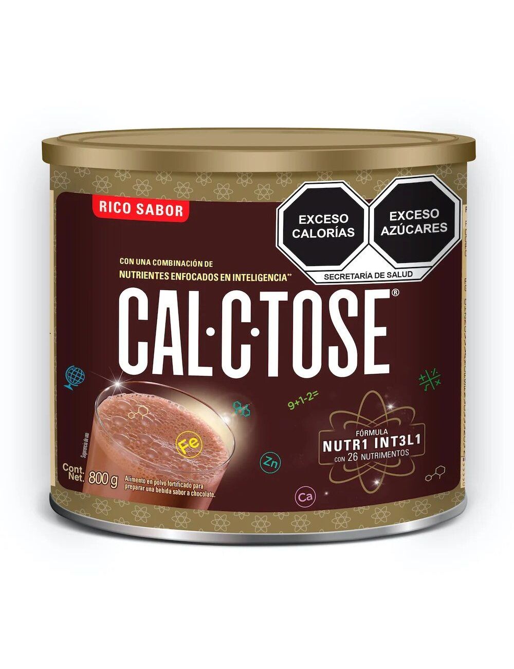 CAL-C-TOCE TARRO SABOR CHOCOLATE CON 800 G – SUPLEMENTO ALIMENTICIO