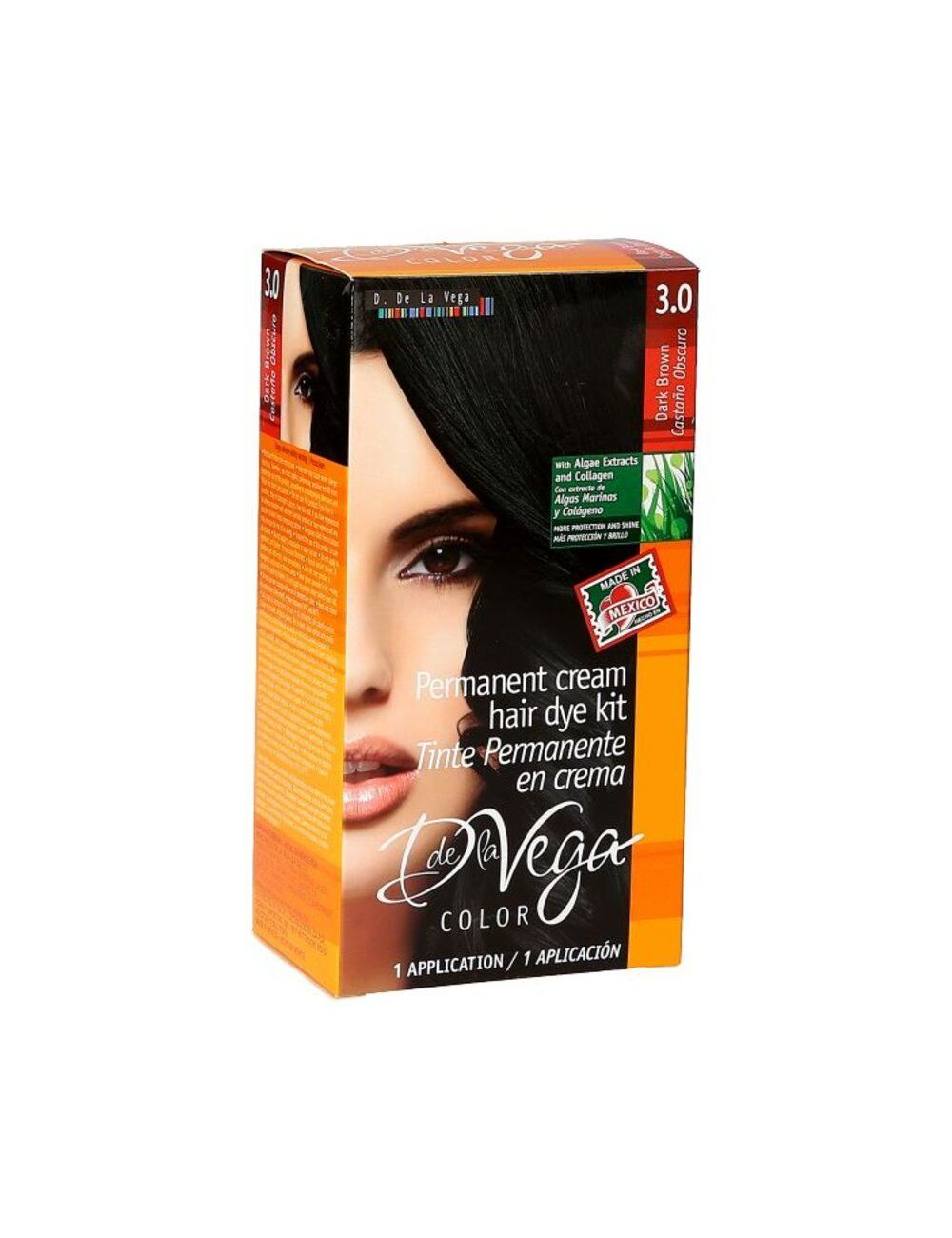 TINTE PERMANENTE DE LA VEGA CASTAÑO OSCURO CAJA CON 5 PIEZAS