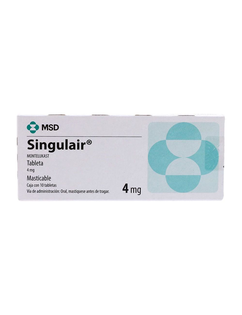 Singulair 4 mg Caja Con 10 Tabletas