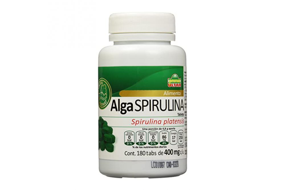 Pronat Alga Spirulina 400mg Frasco Con 180 Tabletas