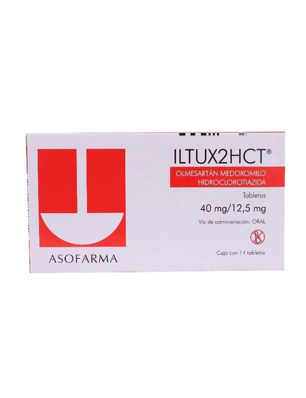 OLMESARTAN ILTUX2HCT 12.5MG CON 14 TABLETAS