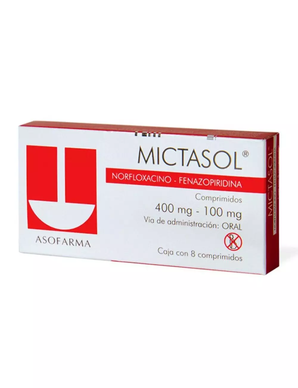 Mictasol 400 mg/ 100 mg Caja Con 8 Comprimidos 1+ 1 -RX2